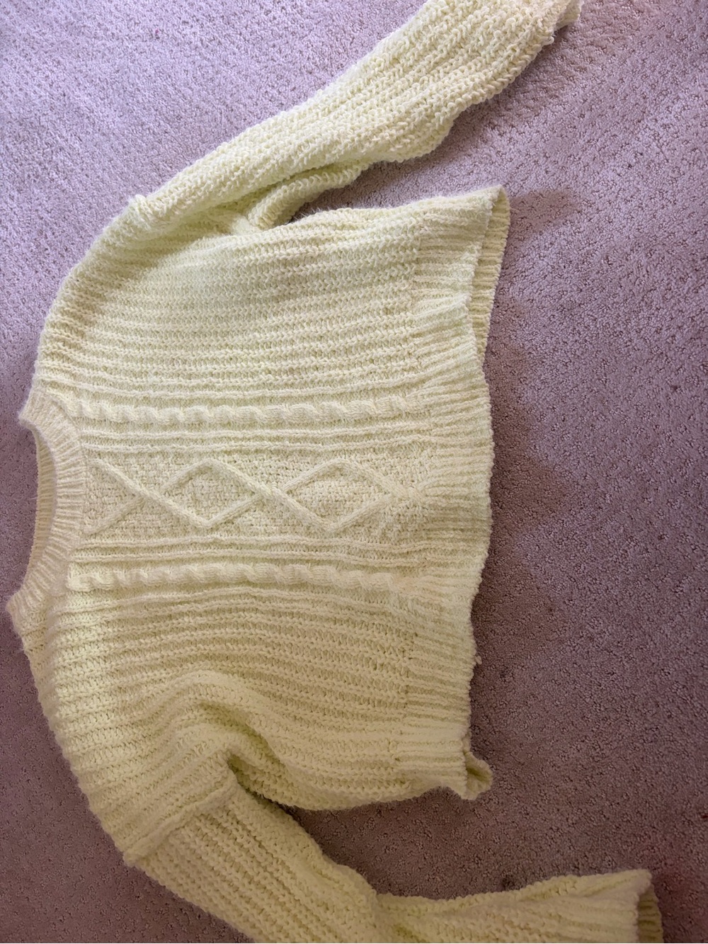 Cozy Neon Yellow Cable-Knit Women's Sweater